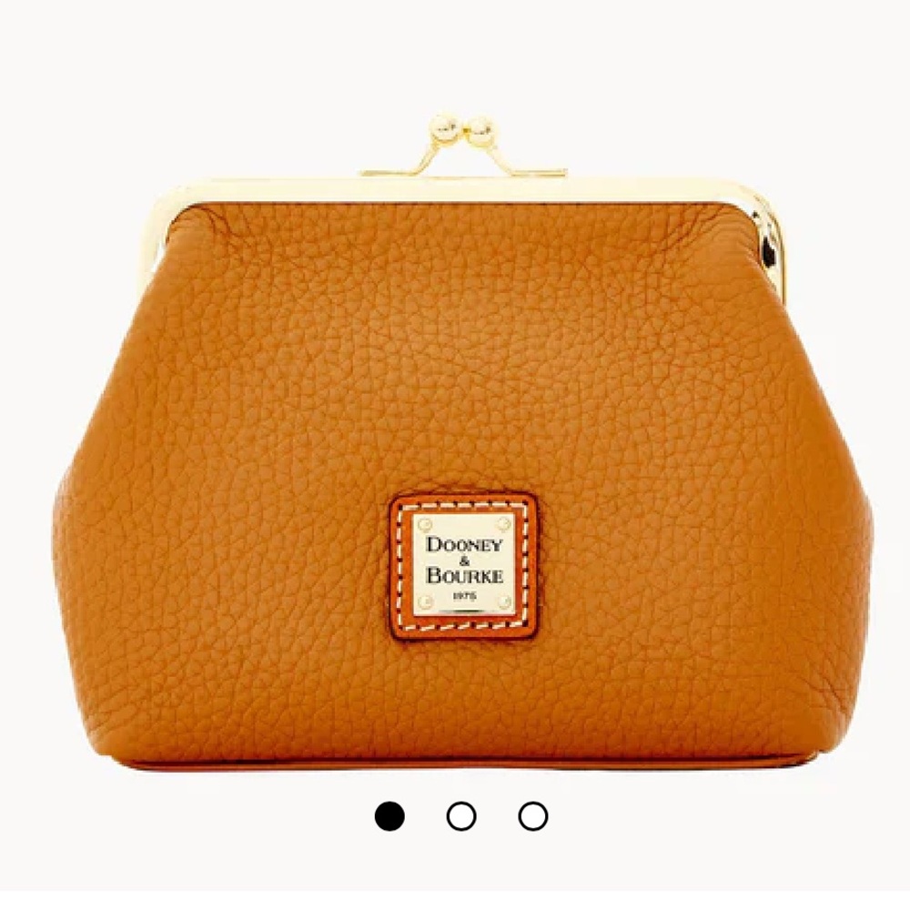 Dooney & Bourke Pebble Grain Large Framed Purse, Caramel
